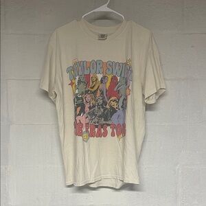 Taylor Swift The Eras Tour Cream Graphic Tee Size L